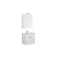 Мебель для ванной Aquanet Рондо 70 белый (1 ящик, зеркало камерино)