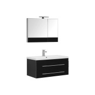 Мебель для ванной Aquanet Верона NEW 90 черный (подвесной 2 ящика)