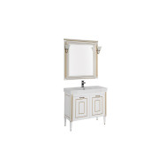 Мебель для ванной Aquanet Паола 90 белый/золото (керамика)