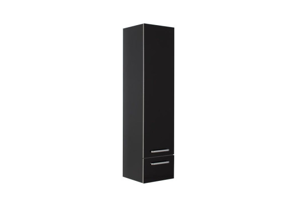 Шкаф-пенал для ванной Aquanet Сиена 40 R черный (подвесной)
