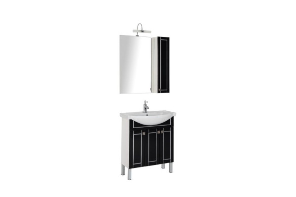 Мебель для ванной Aquanet Честер 75 черный/серебро