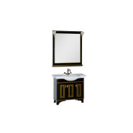Мебель для ванной Aquanet Валенса 100 черный краколет/золото