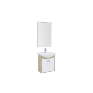 Мебель для ванной Aquanet Грейс 60 дуб сонома/белый (1 ящик, 2 дверцы)