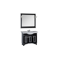 Мебель для ванной Aquanet Валенса 100 черный краколет/серебро