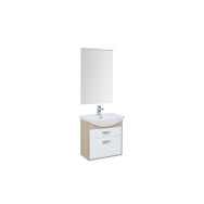 Мебель для ванной Aquanet Грейс 65 дуб сонома/белый (2 ящика)