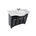 Мебель для ванной Aquanet Валенса 110 черный краколет/серебро