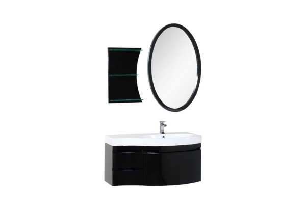 Мебель для ванной Aquanet Опера 115 R черный (3 ящика)