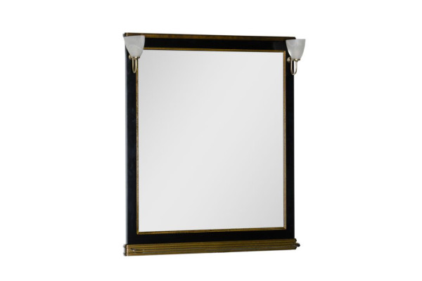 Зеркало Aquanet Валенса 100 черный краколет/золото