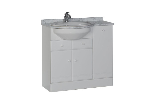 Тумба с раковиной Aquanet Марсель 90 L б/к белый
