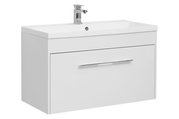 Тумба с раковиной Aquanet Августа 100 белый