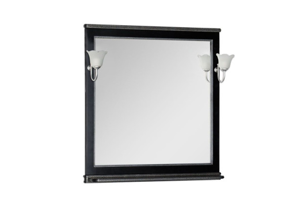 Зеркало Aquanet Валенса 90 черный краколет/серебро