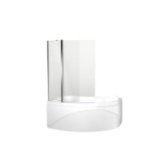Шторка для ванны Aquanet Alfa 2 NF7221-2 pivot, прозрачное стекло
