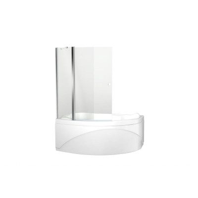 Шторка для ванны Aquanet Alfa 2 NF7221-2 pivot, прозрачное стекло