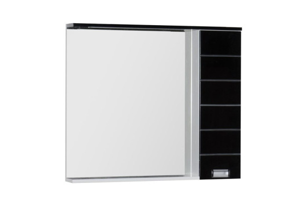 Зеркало-шкаф Aquanet Доминика 100 LED черный