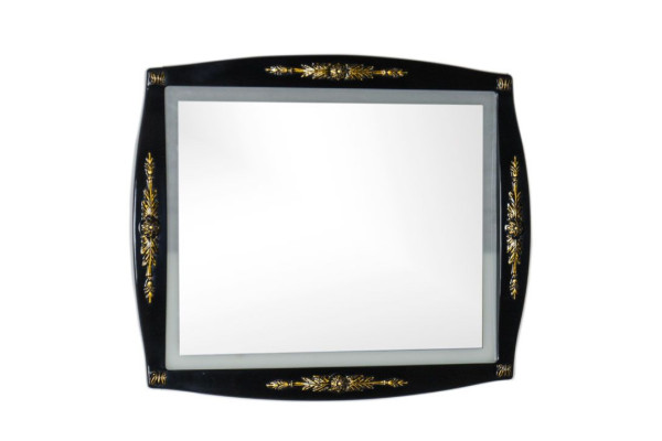 Зеркало Aquanet Виктория 90 черный/золото
