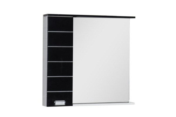 Зеркало-шкаф Aquanet Доминика 90 R LED черный