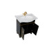 Мебель для ванной Aquanet Валенса 80 черный краколет/золото