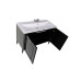 Мебель для ванной Aquanet Паола 120 черный/серебро (литьевой мрамор)