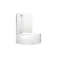 Шторка для ванны Aquanet Beta 2 NF7221-2 hinge L, прозрачное стекло