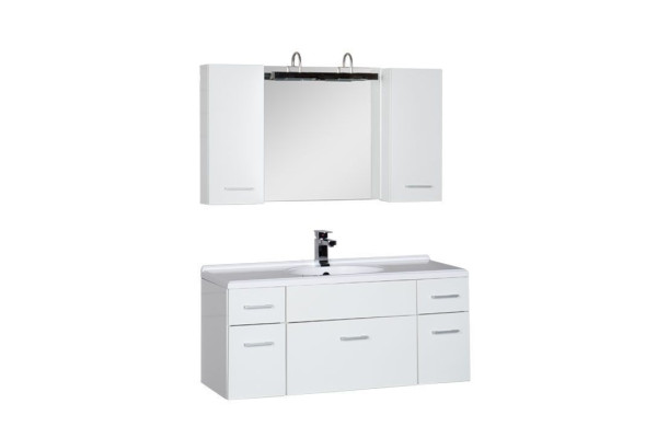 Мебель для ванной Aquanet Данте 110 белый (2 навесных шкафчика)