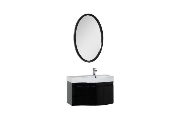 Мебель для ванной Aquanet Сопрано 95 R черный (2 дверцы 2 ящика)