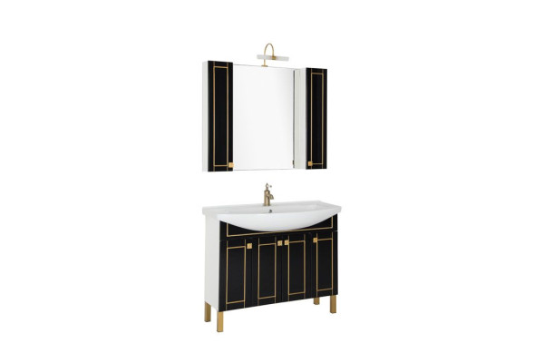 Мебель для ванной Aquanet Честер 105 черный/золото