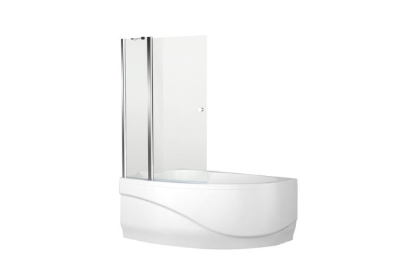 Шторка для ванны Aquanet Alfa 3 NF7221-1 pivot, прозрачное стекло