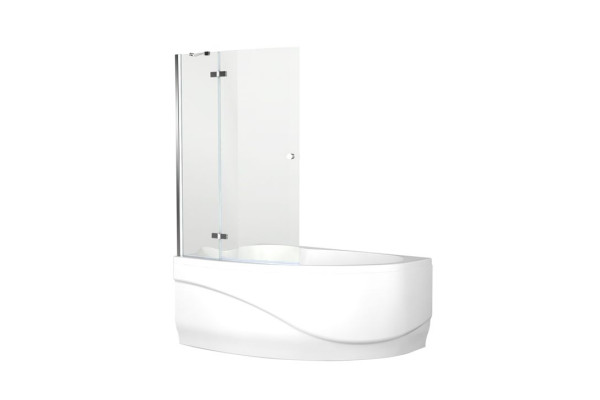 Шторка для ванны Aquanet Beta 3 NF7221-1 hinge, прозрачное стекло