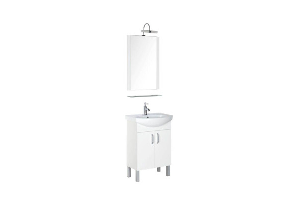 Мебель для ванной Aquanet Алькона 60 белый (2 дверцы)
