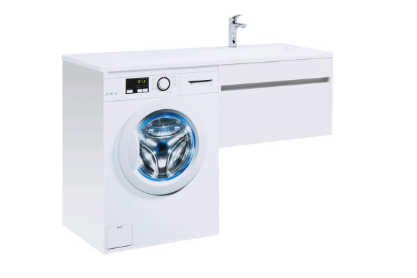 Тумба с раковиной Aquanet Токио 130 R белый (подвесная, 1 ящик)