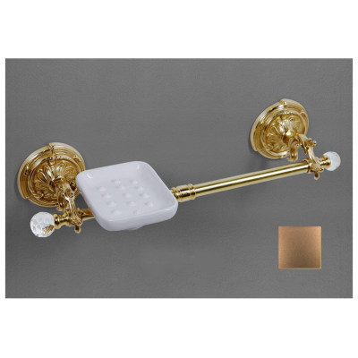 Держатель для полотенец с мыльницей Art&Max Barocco Crystal AM-2057P-Br-C