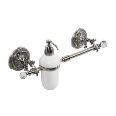 Держатель для полотенец с дозатором Art&Max Barocco Crystal AM-2057D-Cr-C