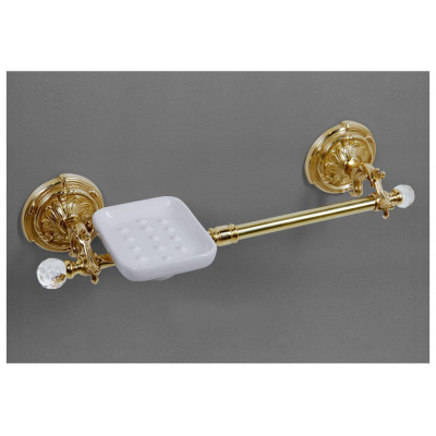 Держатель для полотенец с мыльницей Art&Max Barocco Crystal AM-2057P-Do-Ant-C