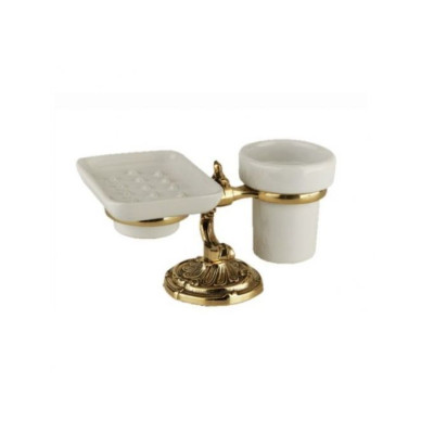 Стакан и мыльница Art&Max Barocco Crystal AM-1789-Do-Ant-C