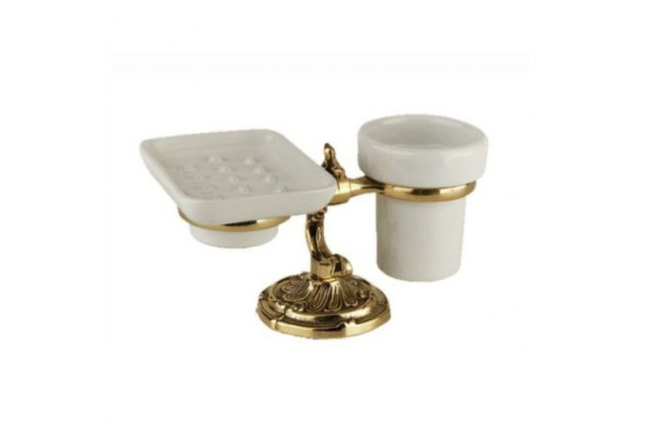 Стакан и мыльница Art&Max Barocco Crystal AM-1789-Do-Ant-C