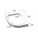 Душевой поддон BelBagno TRAY-BB-R-95-550-15-W 95x95