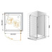 Душевой уголок Cezares Elena 90x90 A-1-90-C-Cr