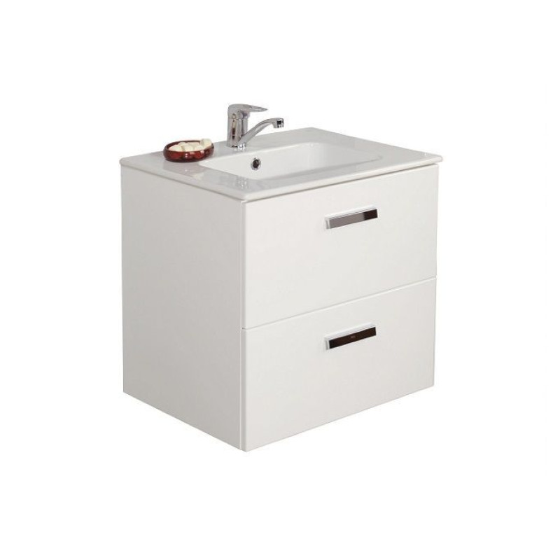 Тумба с раковиной подвесная 60 белая. Тумба Roca zru9302833. Roca Victoria Nord