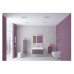Шкаф-пенал для ванной VitrA D-light 35 58159 L белый/фиолетовый